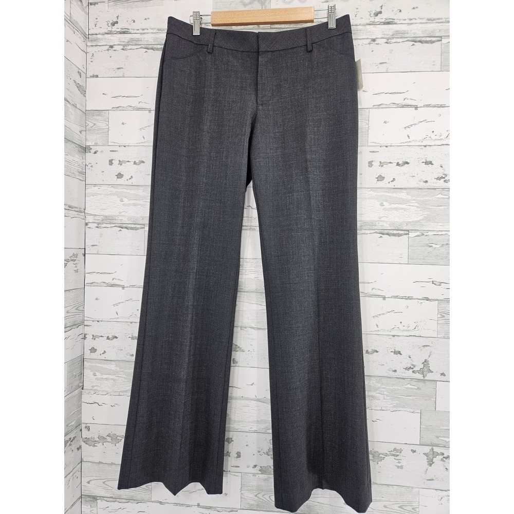Gap Perfect Trouser Pants Womens 4R Gray Wide Leg Stretch Dress Slacks New
